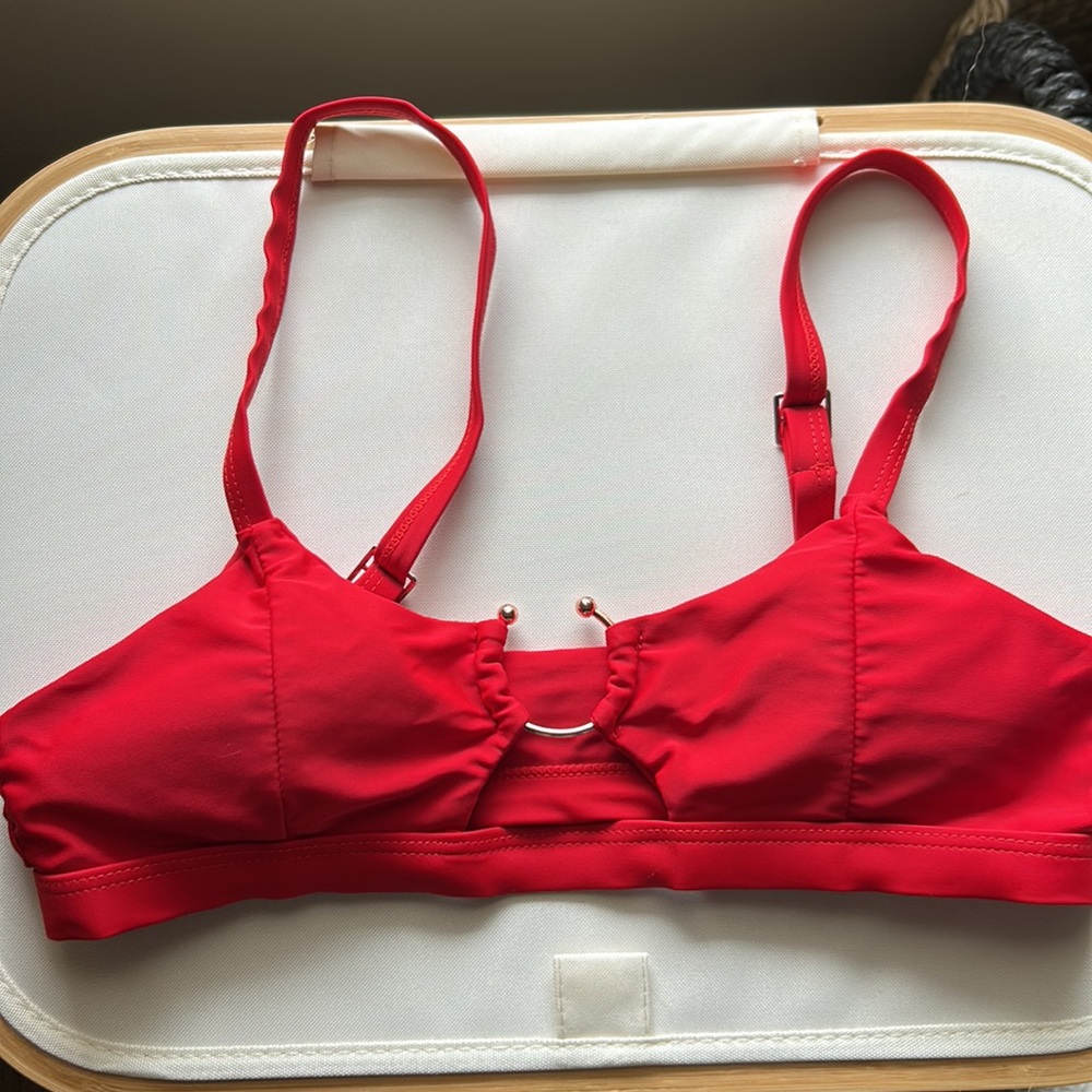 Red swimsuit